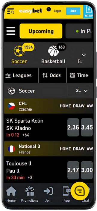 Easybet Screenshot Sports